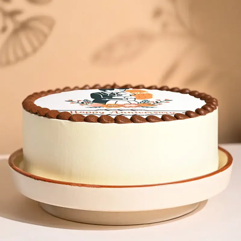Perfect Couple Anniversary Photo Cake