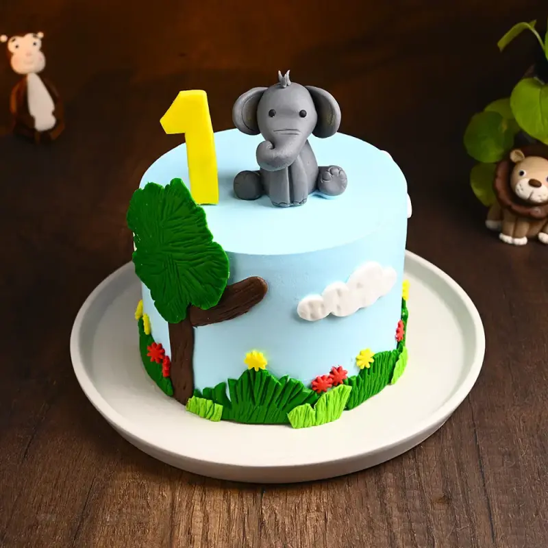 Elephant On Clouds Cake